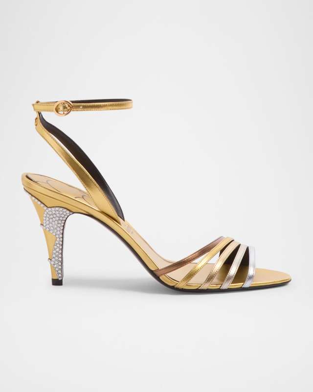 Ladycrush Colorblock Metallic Ankle-Strap Sandals